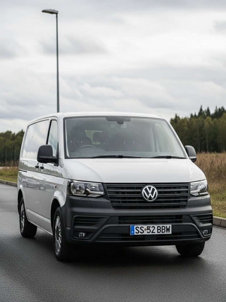 Camioneta Volkswagen gris en ruta