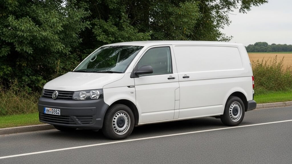 Camioneta blanca en ruta