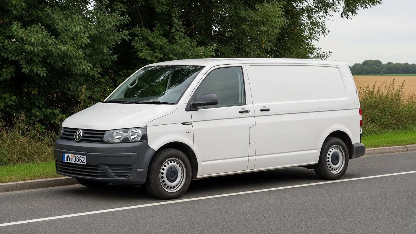 Camioneta blanca en ruta