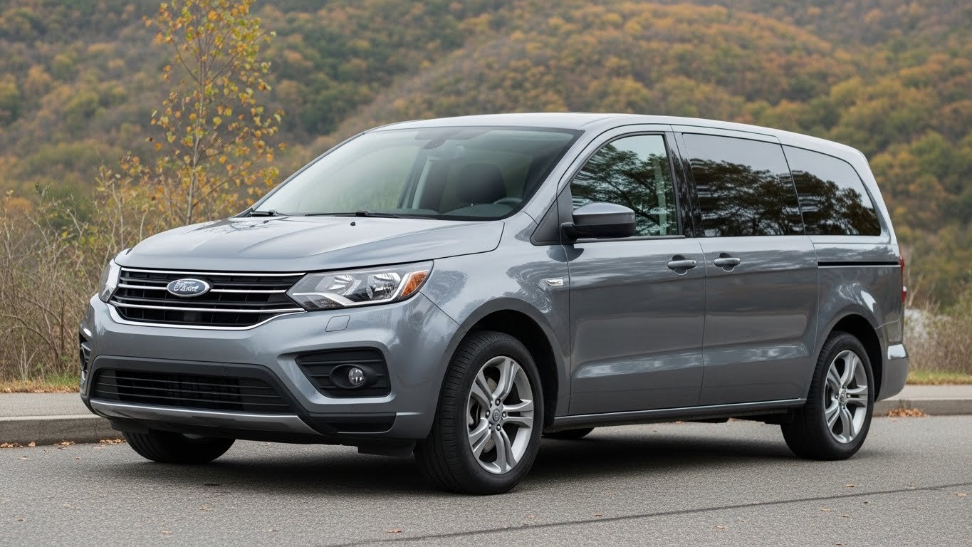 Camioneta Ford gris en la ruta